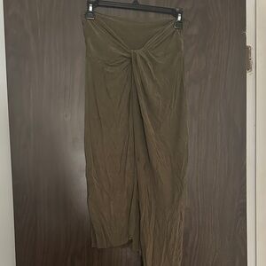 All Saints Olive Midi Skirt sami layered